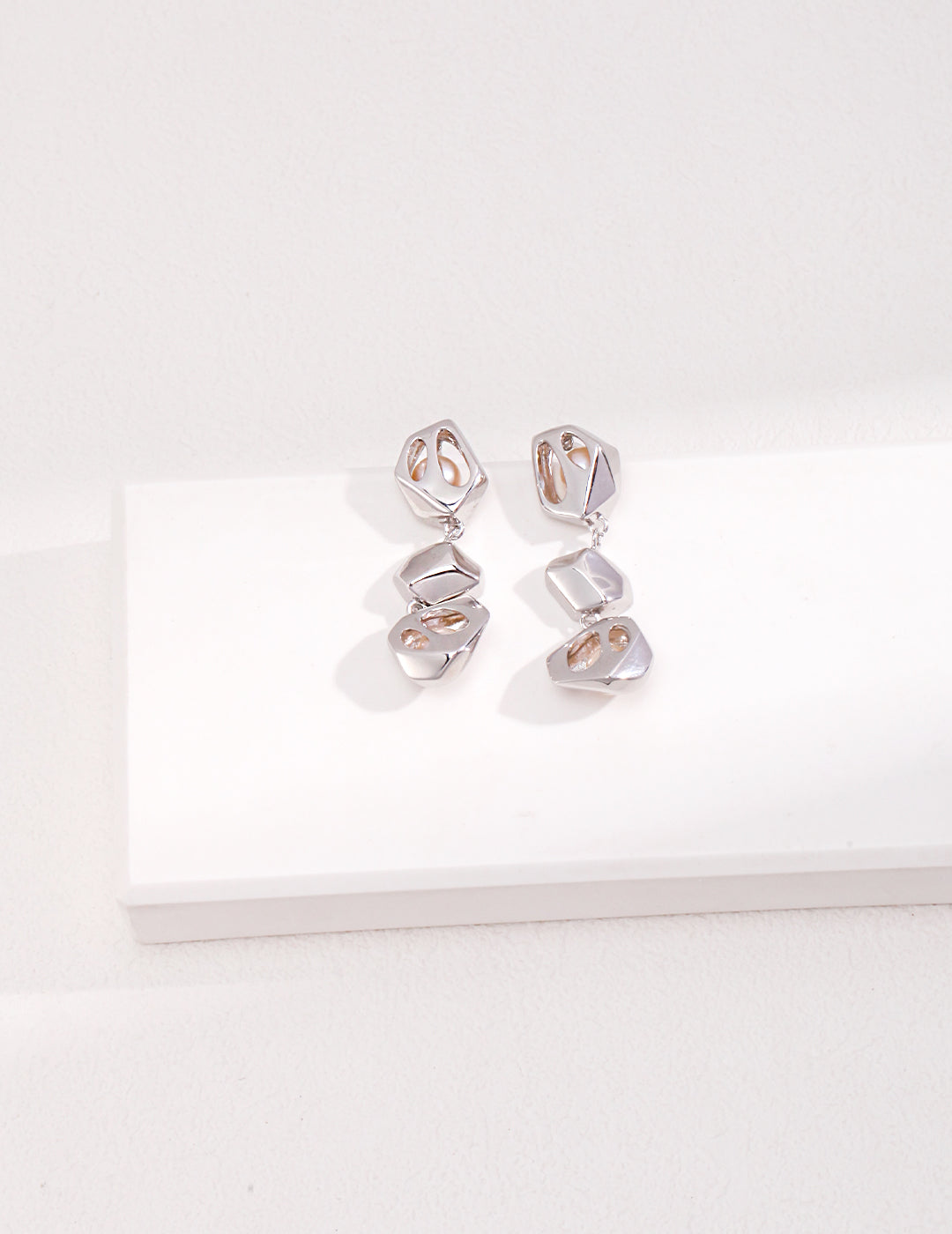 Lustrous Pearl Sterling Silver Earrings