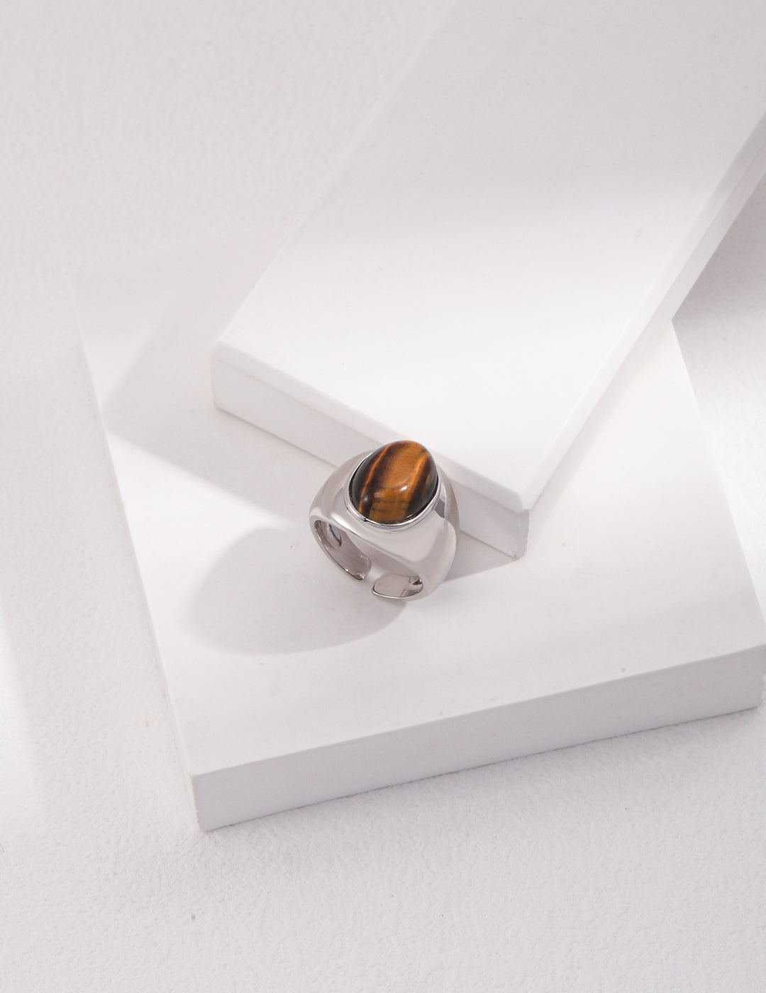 Tiger's Eye Majesty Sterling Silver Ring